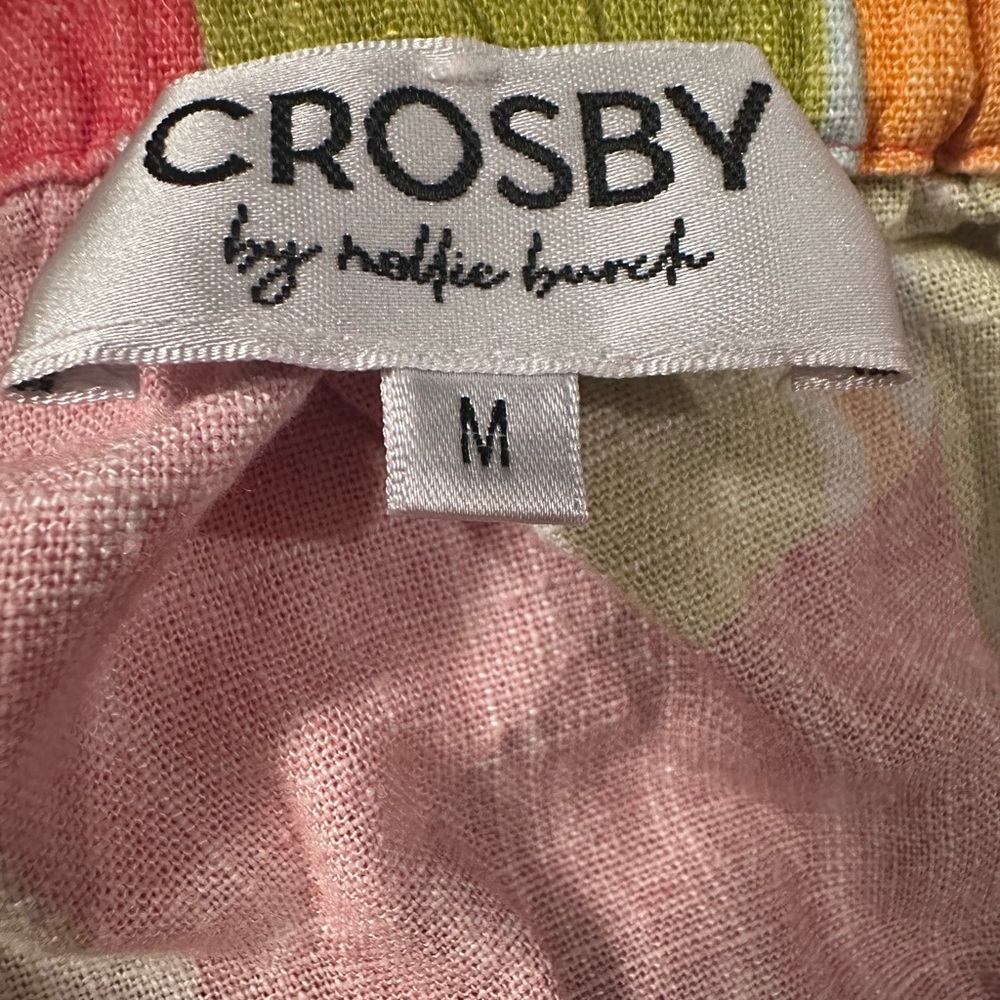 CROSBY by Mollie Burch Colorblock Maxi Dress in Pink, Green, Yellow, Navy - Picture 9 of 9